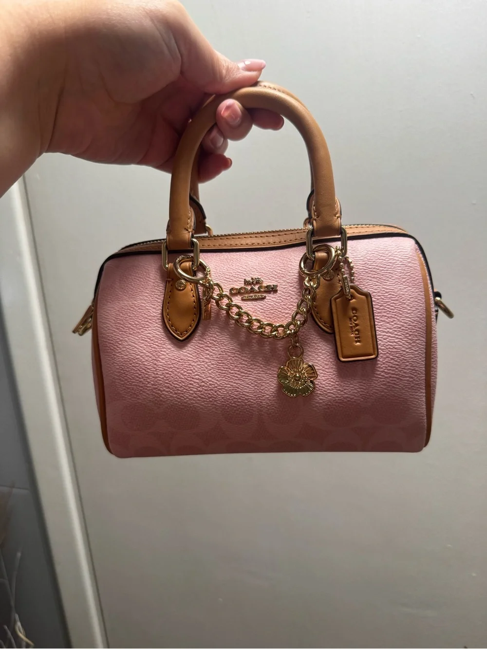 Coach Mini Rowan Powder Pink - Picture 1 of 9